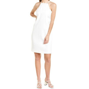Trina Turk Visitor Ruffle Sleeveless White Dress